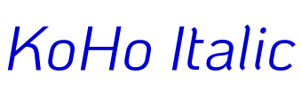 KoHo Italic 字体